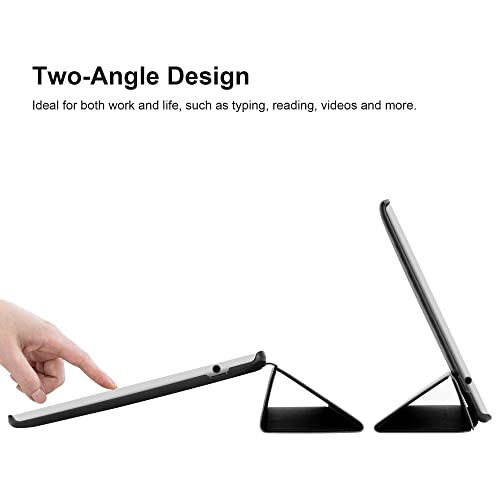 Cadorabo Funda Tableta para Huawei MediaPad M5 / M5 Pro (10.8" Zoll) in Negro SATÉN – Cubierta Proteccíon Bien Fina en Cuero Artificial en Estilo Libro con Auto Wake Up e Función de Suporte