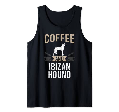 Café y Sabueso Ibiza Perro Amante Camiseta sin Mangas