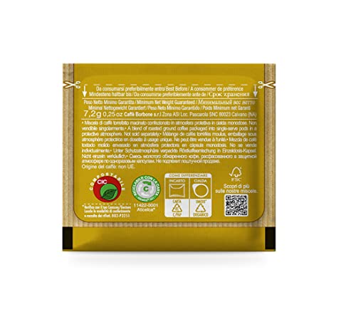 Caffè Borbone Café Monodosis Compostable, Envase Reciclable, Mezcla Oro - 100 bolsitas - Sistema ESE