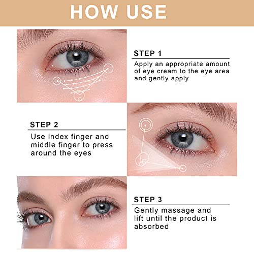 Caffeine Eye Serum, con EGCG, ácido hialurónico, suero para levantar los ojos con cafeína - Reduce la hinchazón, las ojeras, las arrugas y las líneas finas - 1 oz / 30 ml