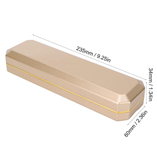 Caja de Almacenamiento de Joyas, Caja de Regalo de Pulsera Iluminada de Lujo, Luz Iluminadora Elegante para Propuestas de Matrimonio(oro)