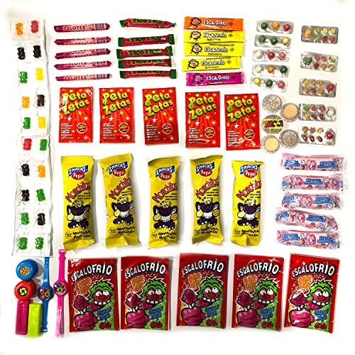 Caja de Dulces Años 80s y 90s. Regalo de Cumpleaños, Navidad, Aniversario, Fiesta para Niños y Mayores.