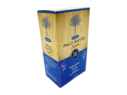 Caja de Incienso de Palo Santo y Almizcle Premium Masala Incense, Natural SIN TOXICOS, Hecho a Mano,Incluye 12 Paquetes con 15gr de Varillas Cada uno (Palo Santo y Almizcle)
