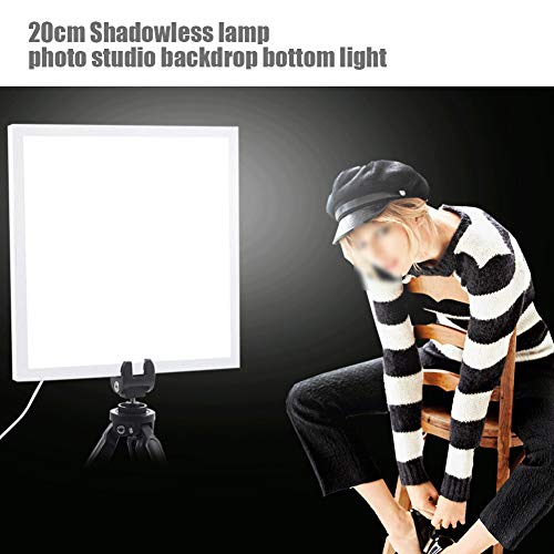 Caja de luz sin sombras para fotografía, panel de lámpara con caja de luz inferior sin sombras LED de acrílico profesional con carga USB, para uso comercial/comida/joyería/cosmética/manualidades
