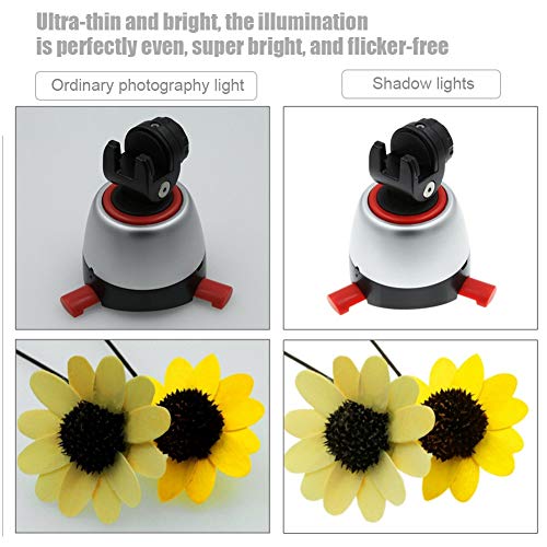 Caja de luz sin sombras para fotografía, panel de lámpara con caja de luz inferior sin sombras LED de acrílico profesional con carga USB, para uso comercial/comida/joyería/cosmética/manualidades