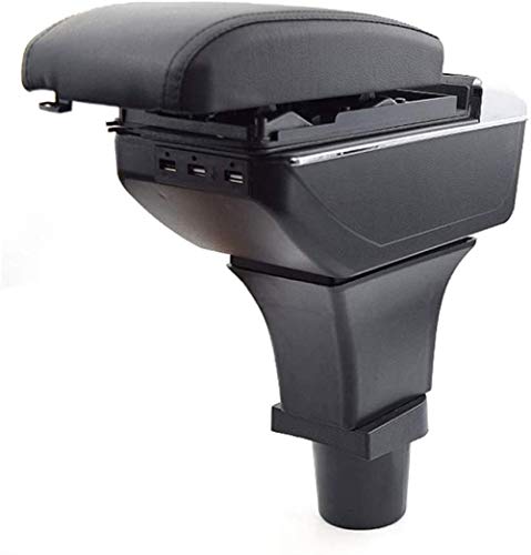 Caja de reposabrazos de Coche, FOR, FOR, Ford Ka + Plus Accesorios reposabrazos reposabrazos de Coche Caja de Almacenamiento de Cuero ABS USB Central Consola Central Interior de Estilo de Coche
