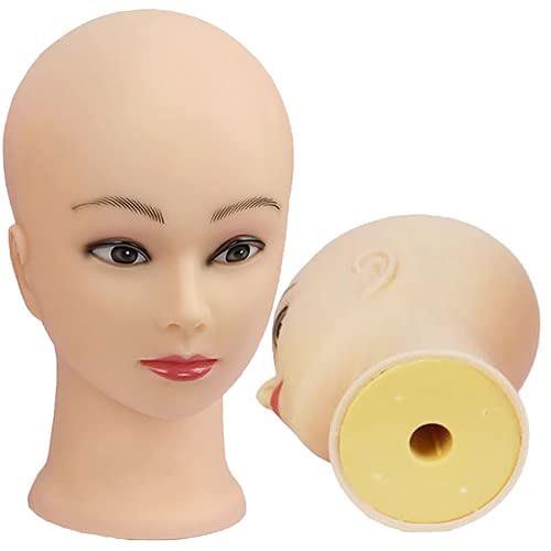 Cakunmik Molde de Cabeza de Modelo Facial, Entrenamiento de inyección Modelo de Cabeza de maniquí de Silicona Modelo para acupuntura Masaje Masaje Ejercicios de Maquillaje, 25 cm