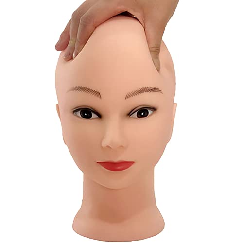 Cakunmik Molde de Cabeza de Modelo Facial, Entrenamiento de inyección Modelo de Cabeza de maniquí de Silicona Modelo para acupuntura Masaje Masaje Ejercicios de Maquillaje, 25 cm