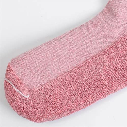 Calcetines de Yoga Pilates Calcetines de Yoga de Tubo Largo de Invierno Calcetines Largos Pilates All Inclusive Ladies Terry Plus Velvet and-Slip (Color : Pink, Size : One Size)