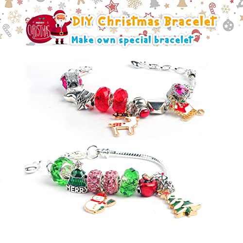 Calendario De Adviento, De Navidad 2021 Cuenta Atrás 24 Días Sorpresas Accesorios Kit, Abalorios Para Hacer Pulseras, DIY Kit Para Hacer Pulseras, Pulsera Mujer, Joyería Regalo Para Niñas