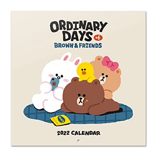 Calendario Line Friends 2022 incluye póster de regalo - Calendario 2022 pared│ Calendario anual 2022 pared - Calendario mensual - Producto con licencia oficial