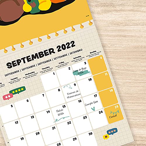 Calendario Line Friends 2022 incluye póster de regalo - Calendario 2022 pared│ Calendario anual 2022 pared - Calendario mensual - Producto con licencia oficial