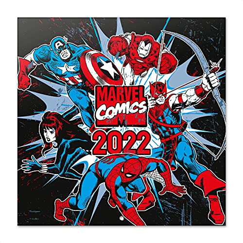 Calendario Marvel Comics 2022 incluye póster de regalo - Calendario 2022 pared │ Calendario anual 2022 pared - Calendario mensual - Marvel merchandising - Producto con licencia oficial
