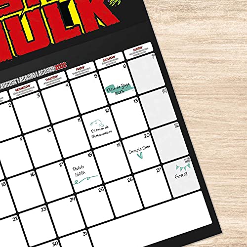 Calendario Marvel Comics 2022 incluye póster de regalo - Calendario 2022 pared │ Calendario anual 2022 pared - Calendario mensual - Marvel merchandising - Producto con licencia oficial