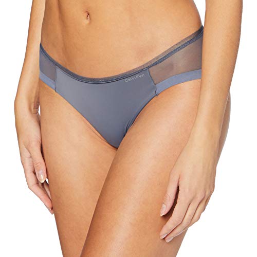 Calvin Klein Bikini Brief Braguita, Chrome, XS para Mujer