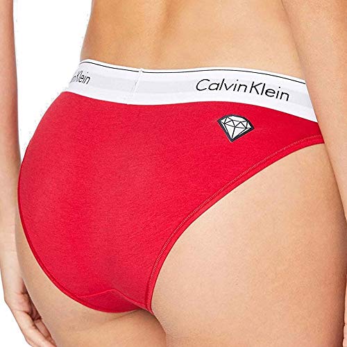 Calvin Klein Bikini Estilo Ropa Interior, Empower_White WB, L para Mujer
