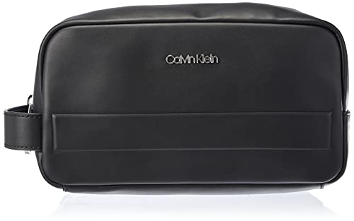 Calvin Klein Bolsa de Lavado en Caja, Accesorio de Viaje-Billetera Plegable Triple para Hombre, Schwarz, Talla única