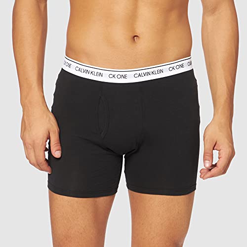 Calvin Klein Boxer Brief 2Pk, Bóxer para Hombre, Negro (Black W/White Wb), M