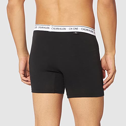 Calvin Klein Boxer Brief 2Pk, Bóxer para Hombre, Negro (Black W/White Wb), M
