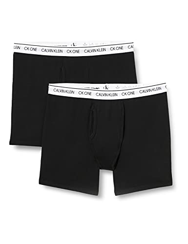 Calvin Klein Boxer Brief 2Pk, Bóxer para Hombre, Negro (Black W/White Wb), M