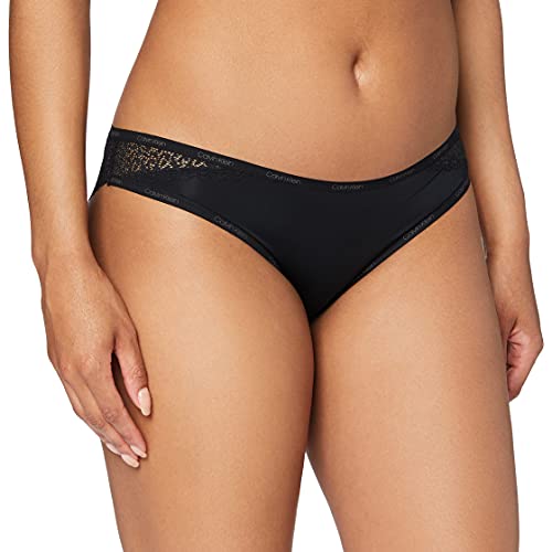 Calvin Klein Braguita Clásica-Flirty Ropa Interior, Negro (Black 001), S para Mujer