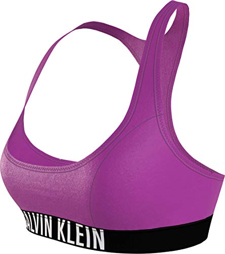Calvin Klein Bralette-rp Parte Superior de Bikini, Summer Fuchsia, L para Mujer