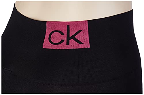 Calvin Klein CK Logo Women's Leggings 1 Pack, Negro/Magenta, S para Mujer