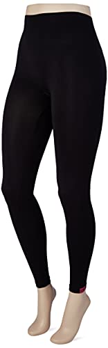 Calvin Klein CK Logo Women's Leggings 1 Pack, Negro/Magenta, S para Mujer
