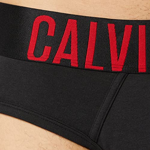 Calvin Klein Hip Brief 2PK Ropa Interior, Black W. Rustic Red/Rustic Red, M para Hombre