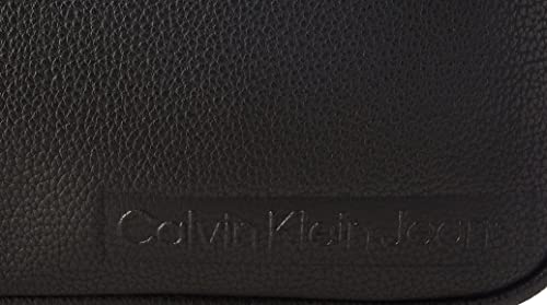 Calvin Klein Jeans Logo Emboss WASHBAG, Accesorio de Viaje-Billetera Plegable Triple para Hombre, Schwarz, Talla única