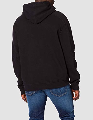 Calvin Klein Jeans Sudadera con Capucha de Micro Marca, CK Black, M para Hombre