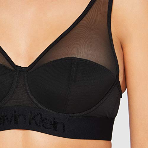 Calvin Klein LGHT Lined Bralette Sujetador, Black, 0A38 para Mujer