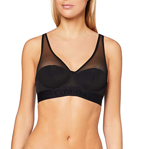 Calvin Klein LGHT Lined Bralette Sujetador, Black, 0A38 para Mujer