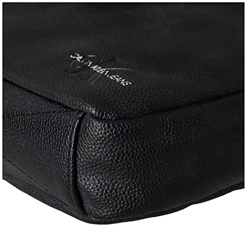 Calvin Klein Micro Pebble Reporter S, Hombre, Black, Medium