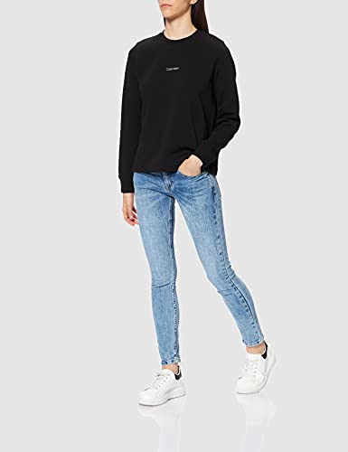 Calvin Klein Mini Calvin Klein Sweatshirt, Sudadera para Mujer, Negro (Ck Black), M