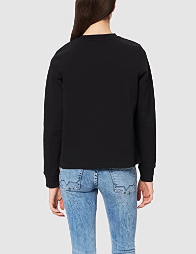 Calvin Klein Mini Calvin Klein Sweatshirt, Sudadera para Mujer, Negro (Ck Black), M