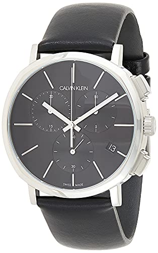 Calvin Klein Reloj Cronógrafo para Hombre de Cuarzo con Correa en Cuero K8Q371C1