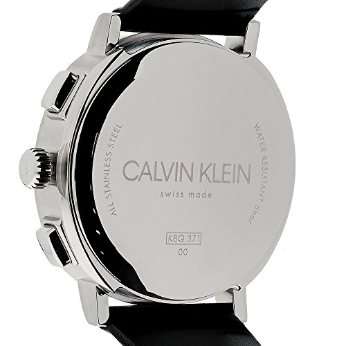 Calvin Klein Reloj Cronógrafo para Hombre de Cuarzo con Correa en Cuero K8Q371C1