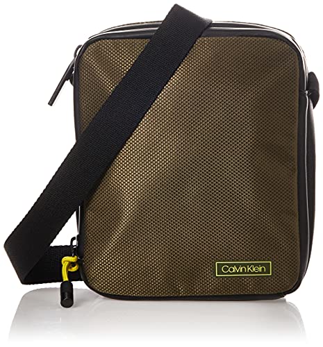 Calvin Klein - Revealed 2g Mini Reporter, Organizadores de bolsos Hombre, Verde (Dark Olive), 0.1x0.1x0.1 cm (W x H L)