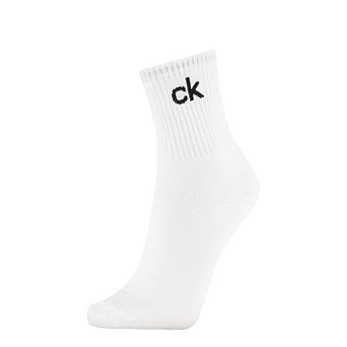 Calvin Klein Women Short Crew 1p Modern Logo Keira Calcetines, Blanco, Talla única para Mujer