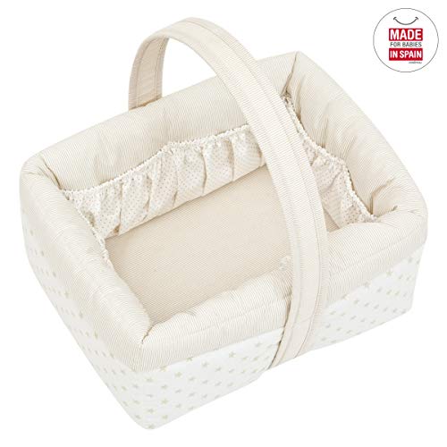 Cambrass Layette Canastilla de Almacenamiento, Beige (Star Beige), 22.5x29x29 cm