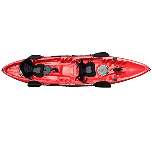 Cambridge Kayaks ES, Sun Fish TÁNDEM SÓLO 2 + 1, Rojo, RIGIDO