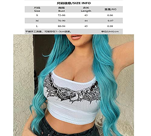 Camiseta De Manga Corta T-Shirt Nuevas Camisetas Sin Mangas Sexis Para Mujer, Con Estampado De Estilo Gótico Punk, Ajustado, Club, Para Mujer, Top Corto Informal, Ropa De Calle, Camiseta Para Muj