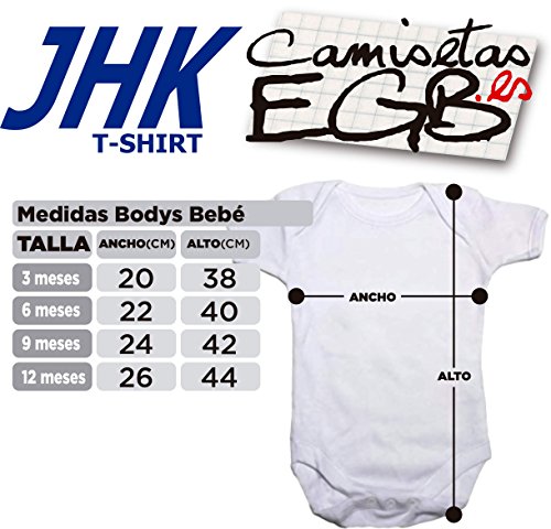 Camisetas EGB Body Bebé Varón Dandy ochenteras 80´s Retro (6 Meses, Azul)