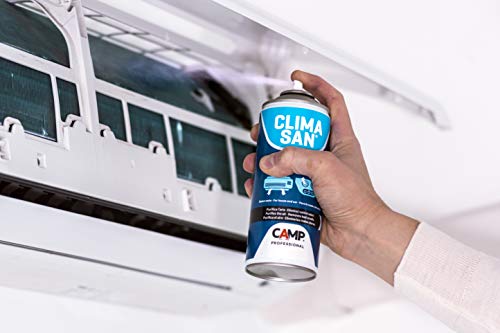 CAMP CLIMASAN Spray Higienizante para Sistemas de Aire Acondicionado, para el hogar y el automóvil, purifica el aire y neutraliza los malos olores, 400 ml