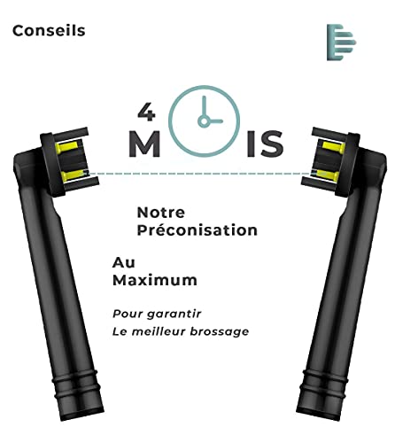 Candore Cabezales Pulse One Negro Carbon Infused - Lote 4 - 100% Reciclable, Acción Interdental, Recambios Compatible Con Oral-b