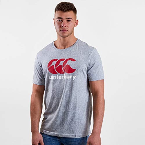 Canterbury CCC Logo Camiseta, Uomo, Gris Marga clás, S