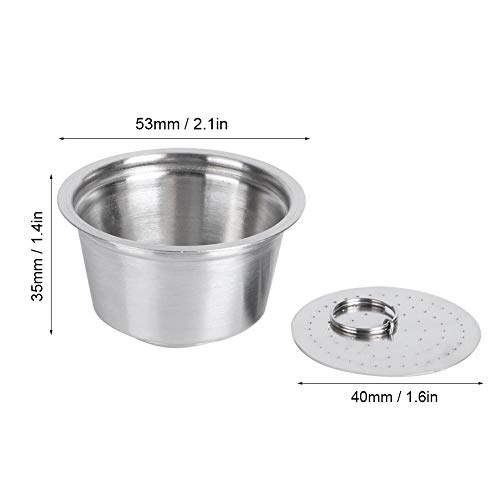Cápsulas reutilizables de acero inoxidable Cápsulas de café crema recargables Cápsulas Taza apta para cafetera Dolce Gusto(Verde)