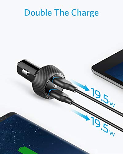 Cargador de Coche Anker PowerDrive 39 W compacto cargador de coche dual puerto con Quick Charge 3.0 para Samsung Galaxy S6/S6 Edge/S6 Edge +/S7/S7 Edge PowerIQ para iPhone 7/7 Plus/6S/6S Plus/6/6 Plus