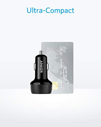 Cargador de Coche Anker PowerDrive 39 W compacto cargador de coche dual puerto con Quick Charge 3.0 para Samsung Galaxy S6/S6 Edge/S6 Edge +/S7/S7 Edge PowerIQ para iPhone 7/7 Plus/6S/6S Plus/6/6 Plus
